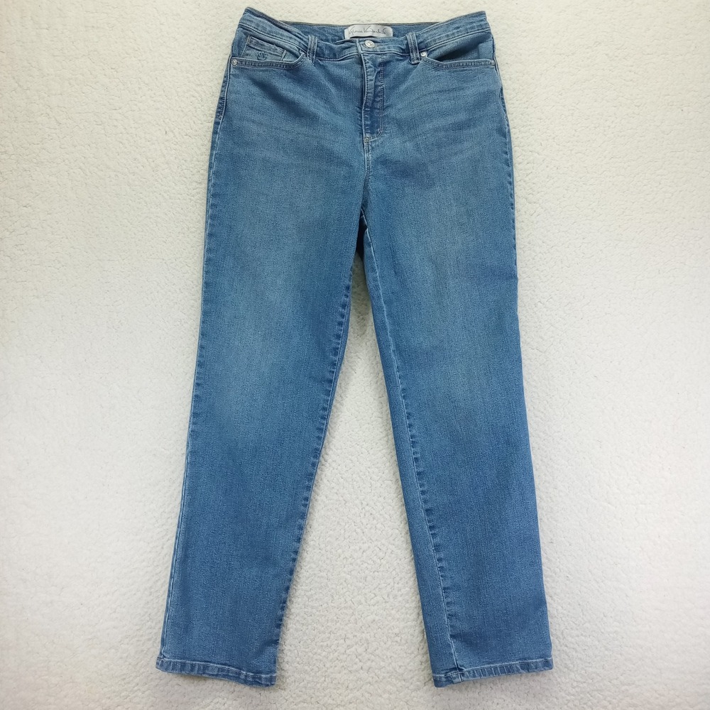 Gloria Vanderbilt Amanda High Rise Tapered Jeans Medium Wash Blue Size 12